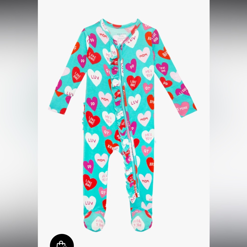 Posh Peanut Valerie Footie Ruffled Zippered One Piece